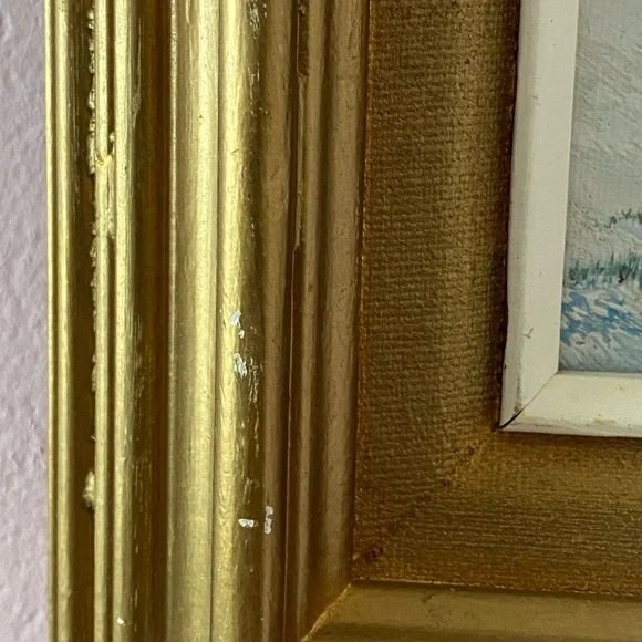 Lighthouse Beach Oil Painting MCM Oil on Canvas 1960s Retro Seagulls N Siebel - Picture 9 of 15